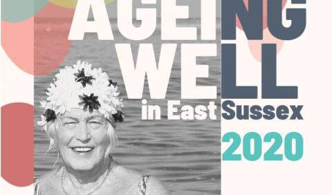 Ageing Well 2020 cover image with elderly lady in swimming hat