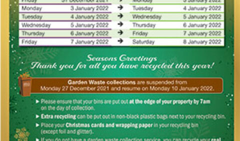 Image of the Christmas waste collections timetable